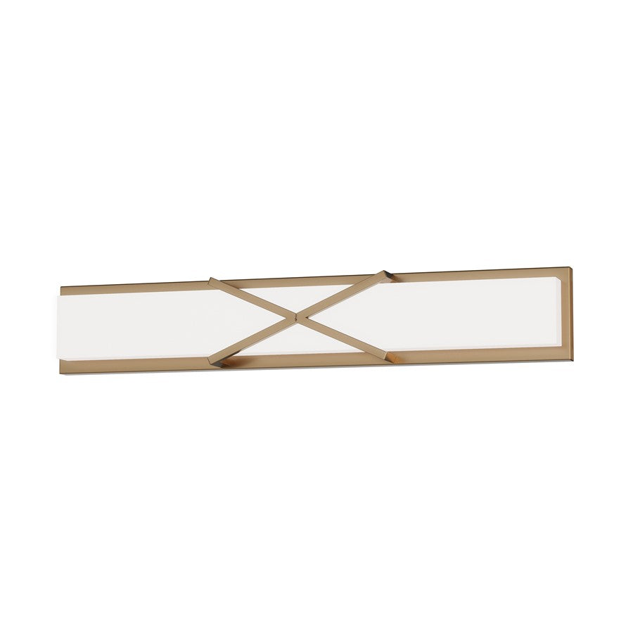 Maxim Lighting Dexter 1Lt 30" Wall Sconce, Natural Aged Brass/White - 57943WTNAB