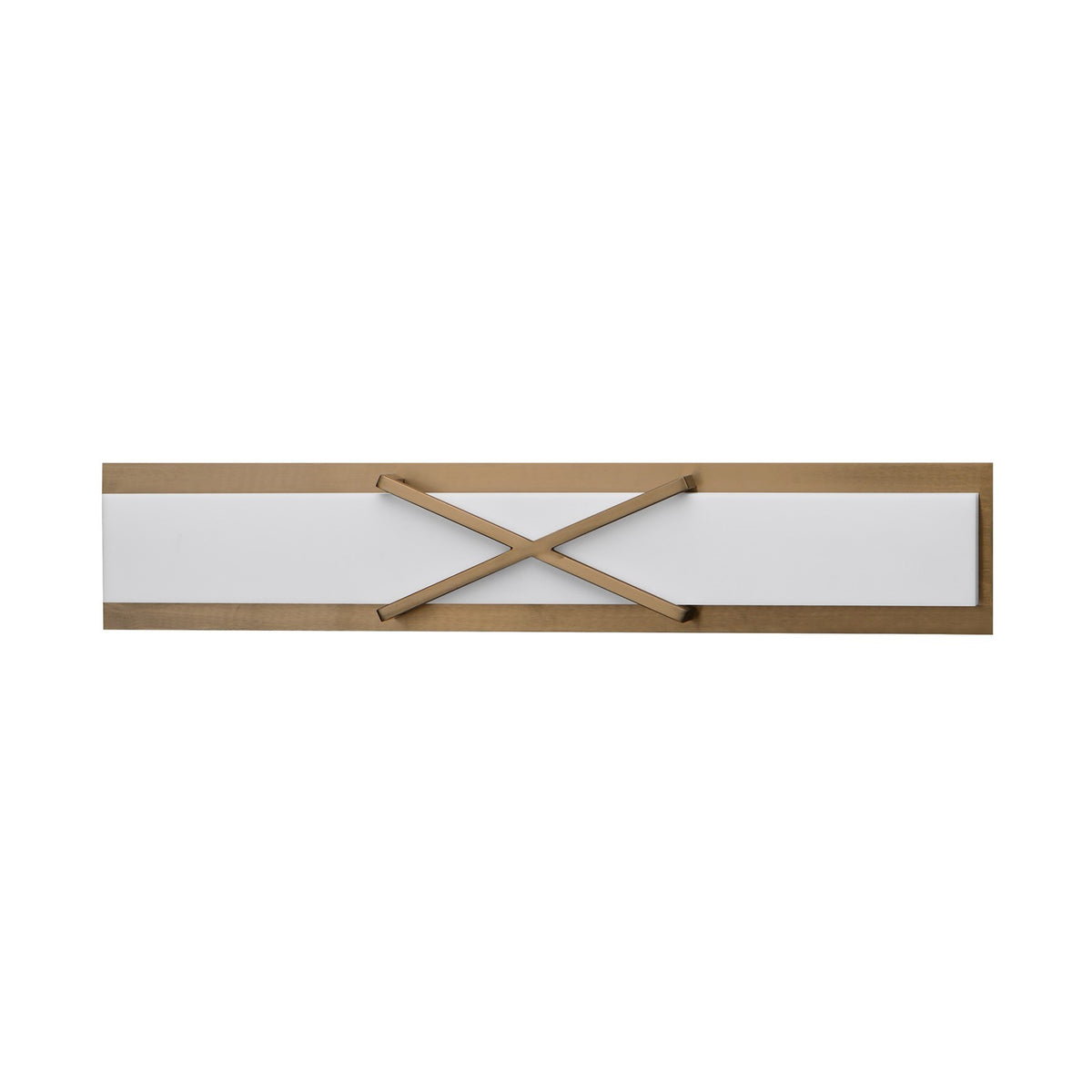 Maxim Lighting Dexter 1Lt 30" Wall Sconce, Natural Aged Brass/White