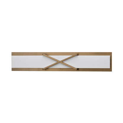 Maxim Lighting Dexter 1Lt 30" Wall Sconce, Natural Aged Brass/White