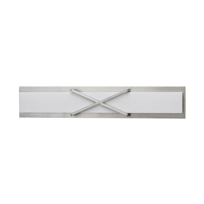 Maxim Lighting Dexter 1 Light 30" Wall Sconce, Satin Nickel/White