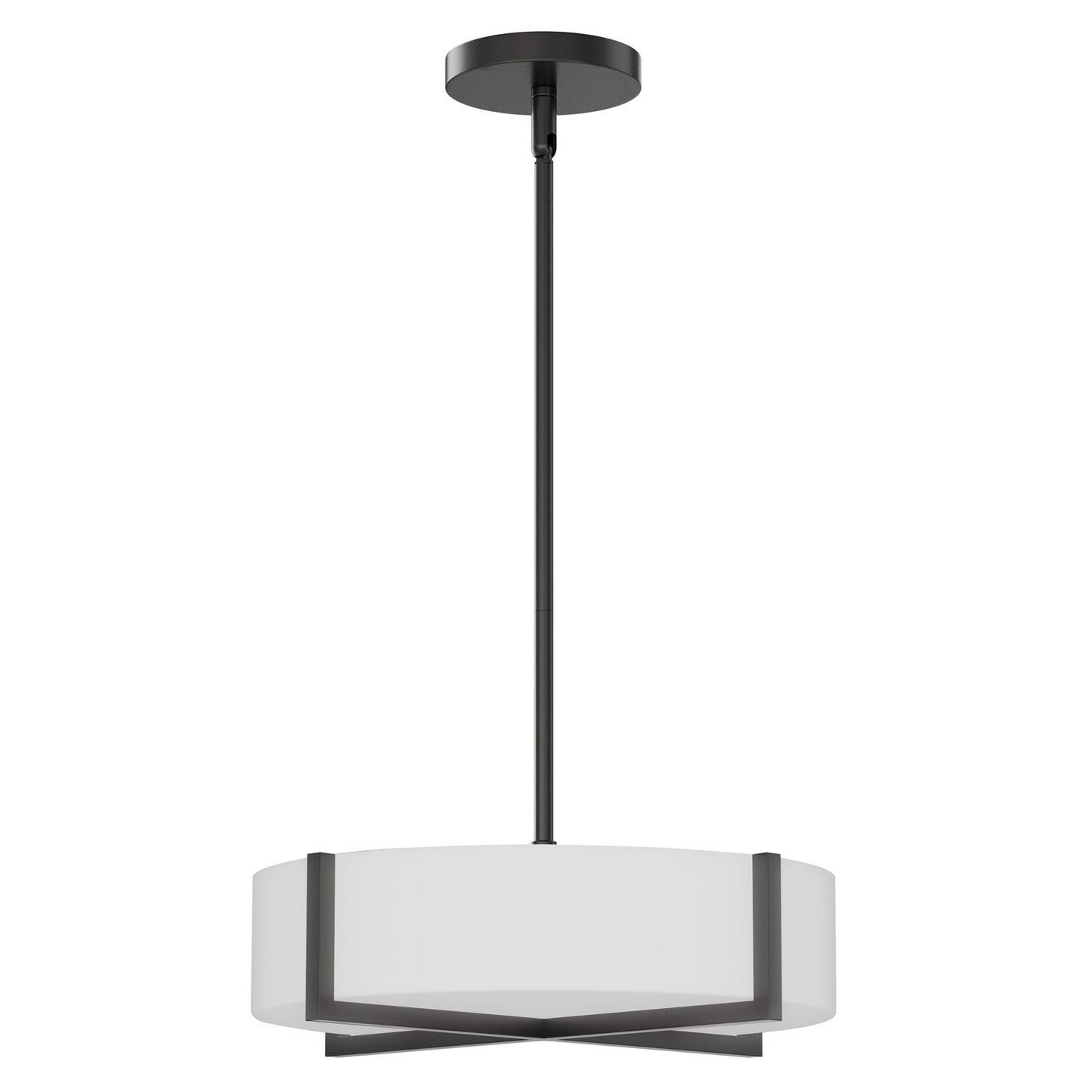 Maxim Lighting Dexter 1 Light 5" Single Pendant, Black/White
