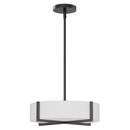 Maxim Lighting Dexter 1 Light 5" Single Pendant, Black/White