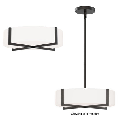 Maxim Lighting Dexter 1 Light 5" Single Pendant, Black/White