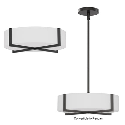 Maxim Lighting Dexter 1 Light 5" Single Pendant, Black/White