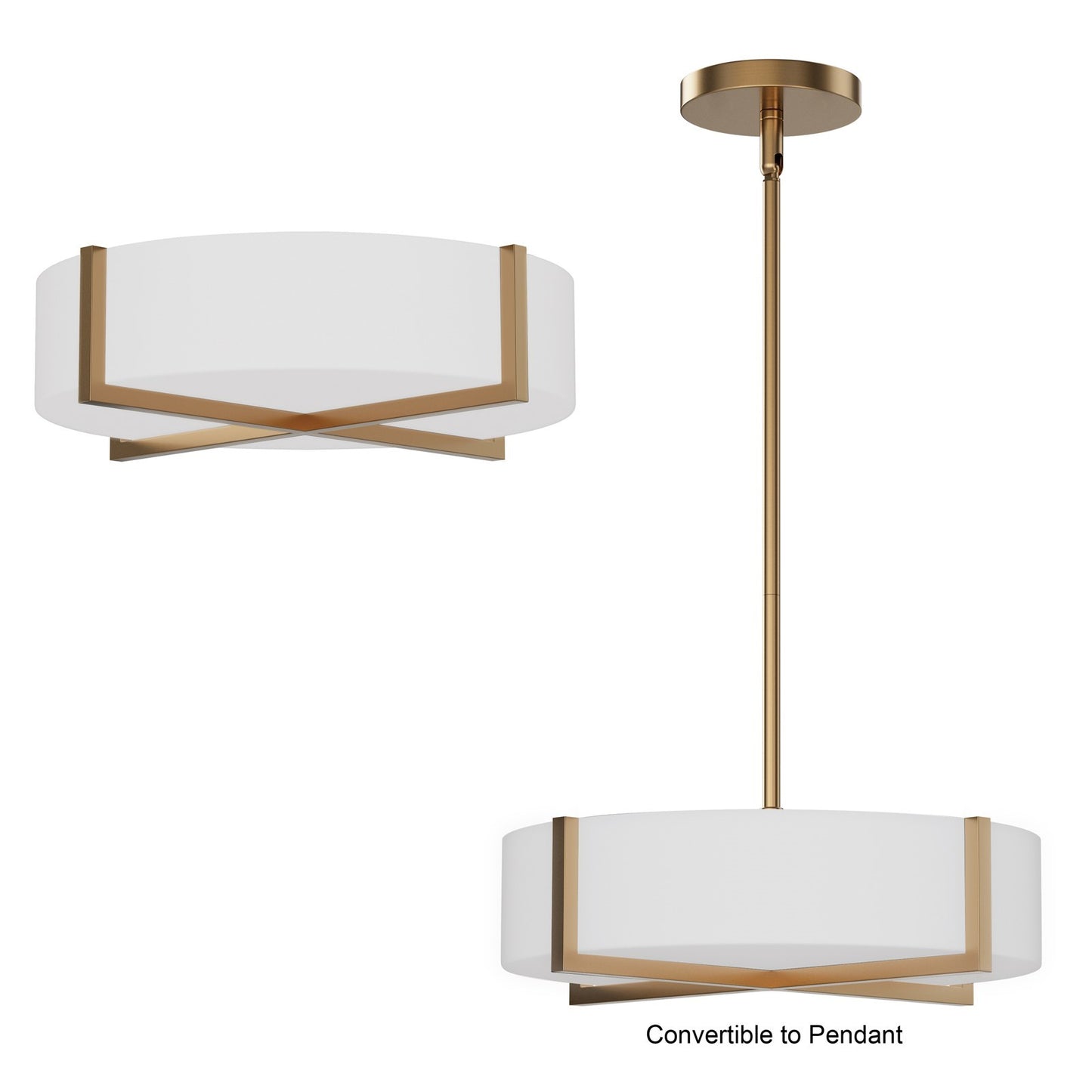 Maxim Lighting Dexter 1Lt 5" Single Pendant, Aged Brass/White