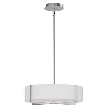 Maxim Lighting Dexter 1 Light 5" Single Pendant, Satin Nickel/White