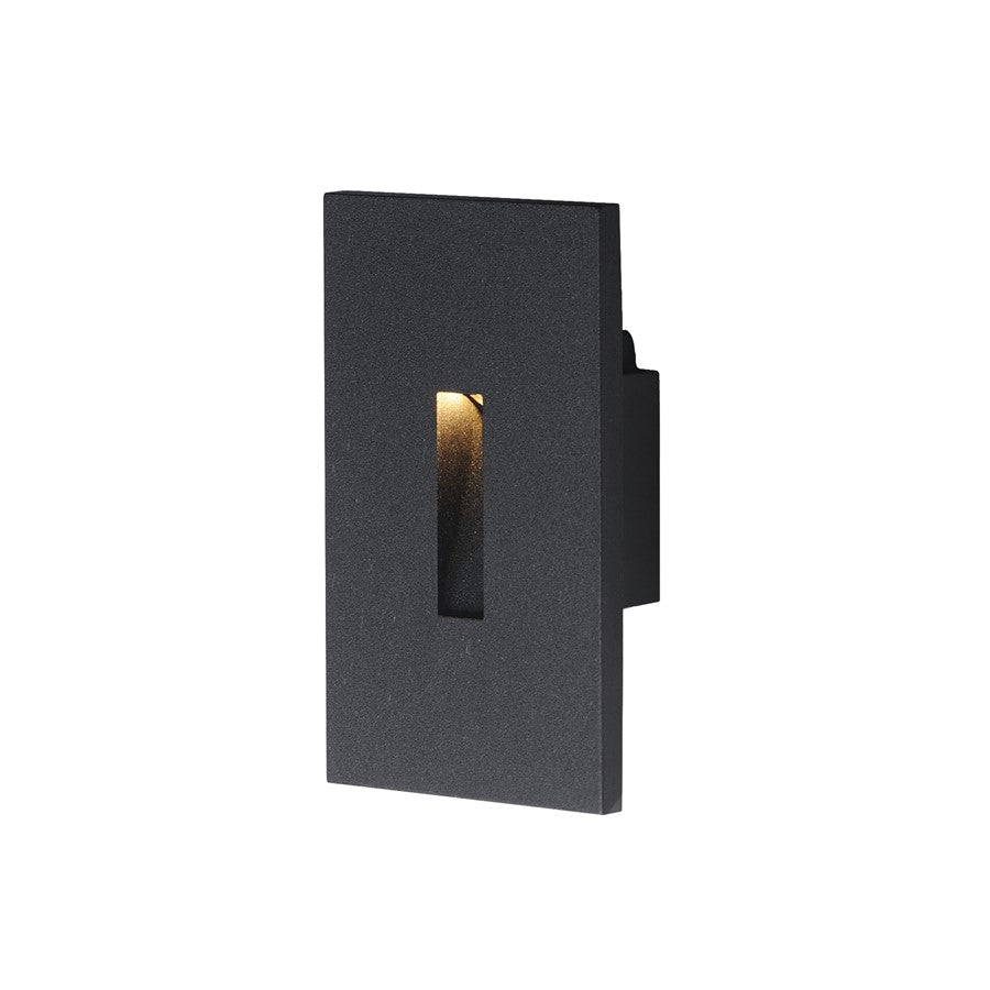 Maxim Lighting Path 1 Light Outdoor Path Slit Step Light/3CCT, Black