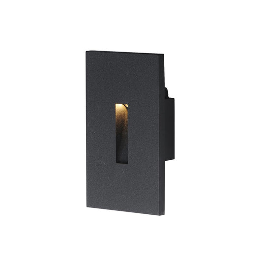 Maxim Lighting Path 1 Light Outdoor Path Slit Step Light/3CCT, Black
