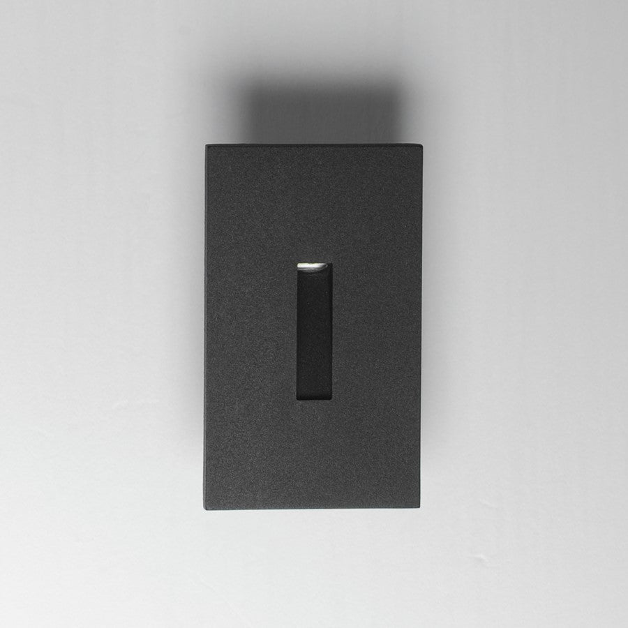 Maxim Lighting Path 1 Light Outdoor Path Slit Step Light/3CCT, Black