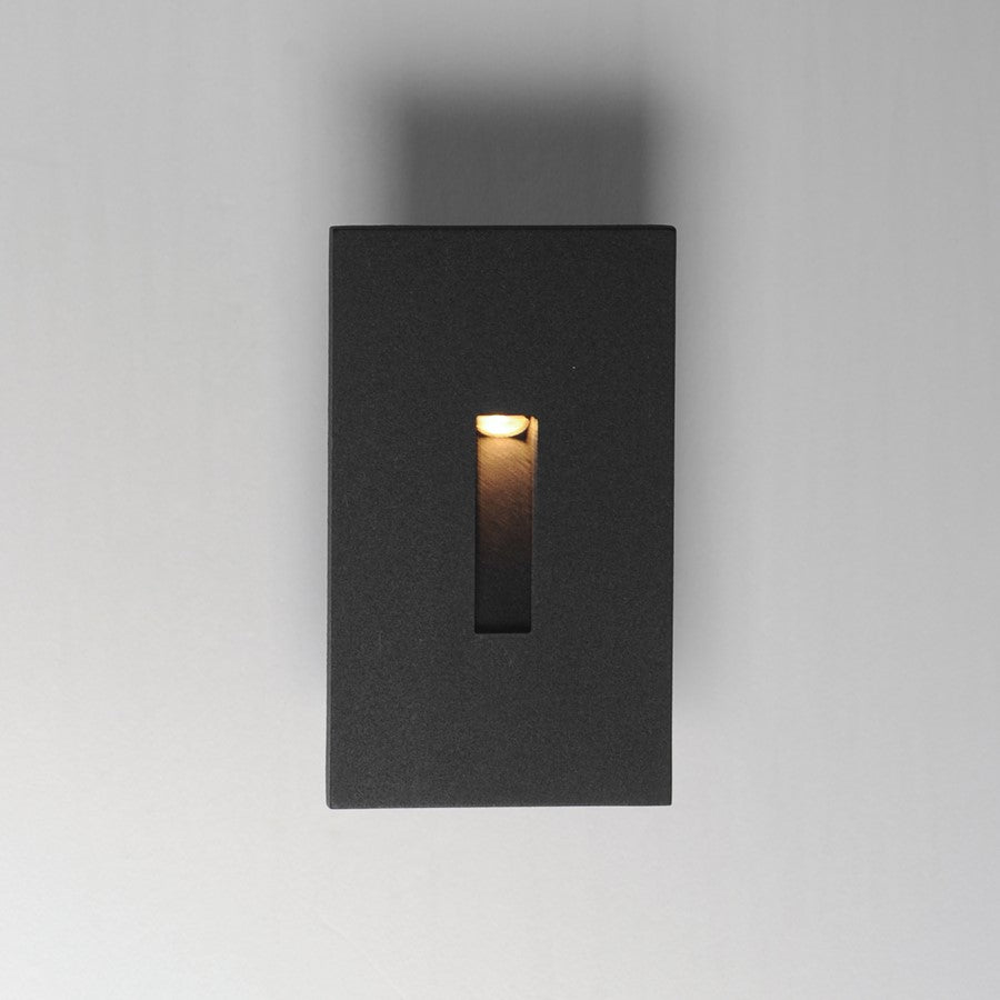 Maxim Lighting Path 1 Light Outdoor Path Slit Step Light/3CCT, Black