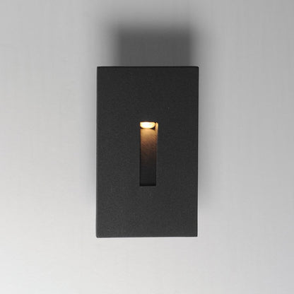 Maxim Lighting Path 1 Light Outdoor Path Slit Step Light/3CCT, Black