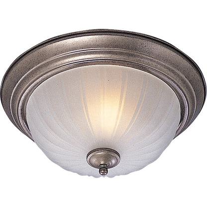 Maxim Lighting Essentials 2 Light Flush Mount, Pewter/Frosted