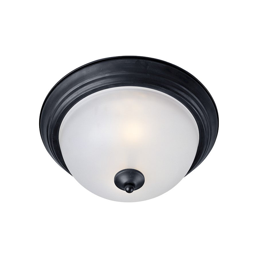 Maxim Lighting Essentials Flush, Black/Frosted