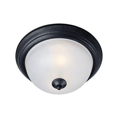 Maxim Lighting Essentials Flush, Black/Frosted