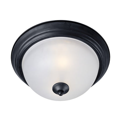 Maxim Lighting Essentials Flush, Black/Frosted