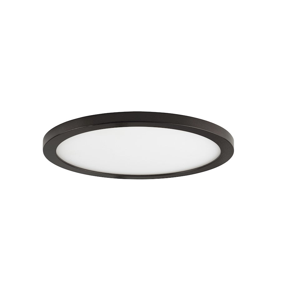 Maxim Lighting Wafer 9" RD LED Surface Mount 3000K, Bronze/White