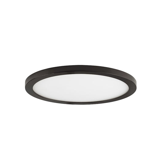 Maxim Lighting Wafer 9" RD LED Surface Mount 3000K, Bronze/White