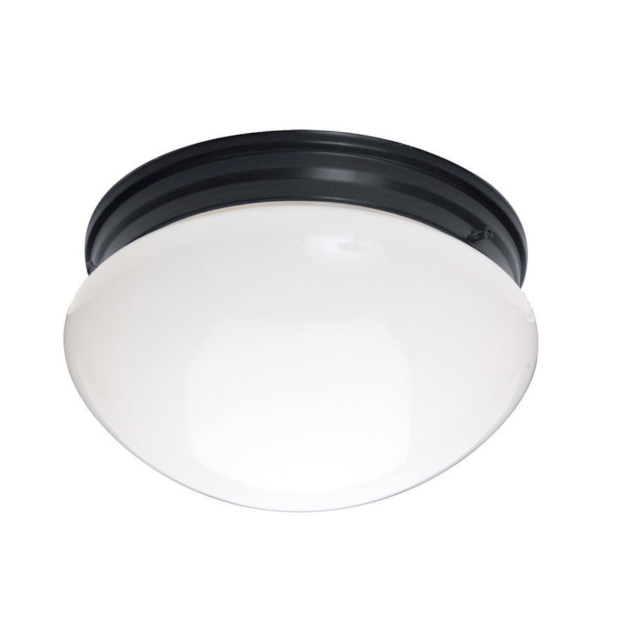 Maxim Lighting Essentials 2-Light Flush Mount, Black/White