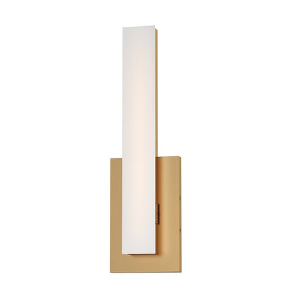 Maxim Lighting Vogue 1Lt 14" Bath Vanity, Brass/Clear/Frosted - 59100CLFTNAB