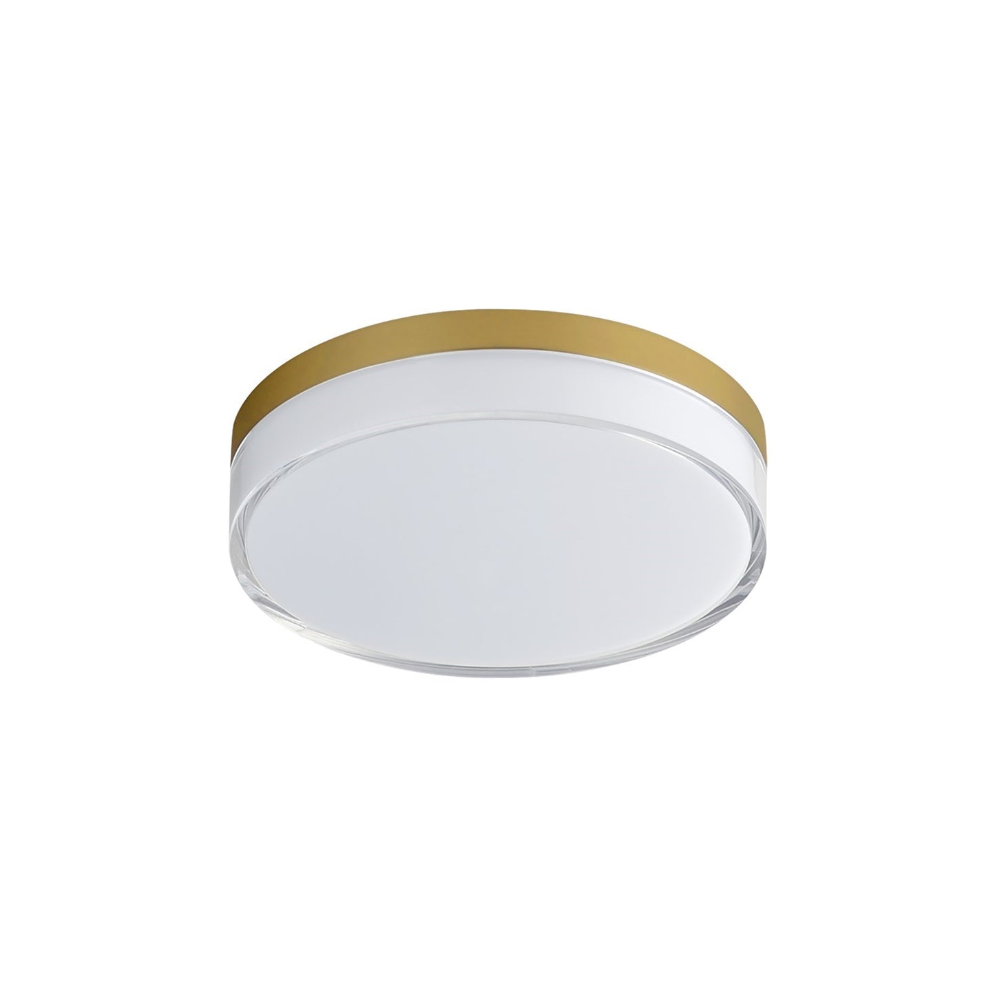 Maxim Lighting Edge 1Lt 7" Flush Mount, Aged Brass/Clear/Frosted