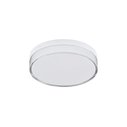Maxim Lighting Edge 1 Light 7" Flush Mount, White/Clear/Frosted - 59762CLFTWT