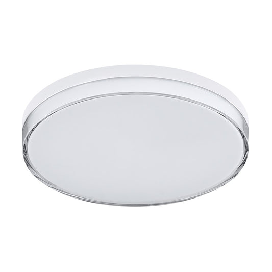 Maxim Lighting Edge 1Lt 11" Flush Mount, Nickel/Clear/Frosted - 59764CLFTWT