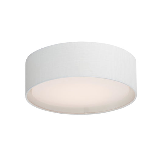 Maxim Lighting Prime 1 Light Flush Mount, White Linen