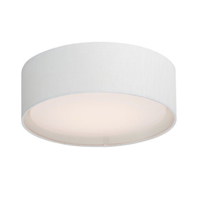Maxim Lighting Prime 1 Light Flush Mount, White Linen