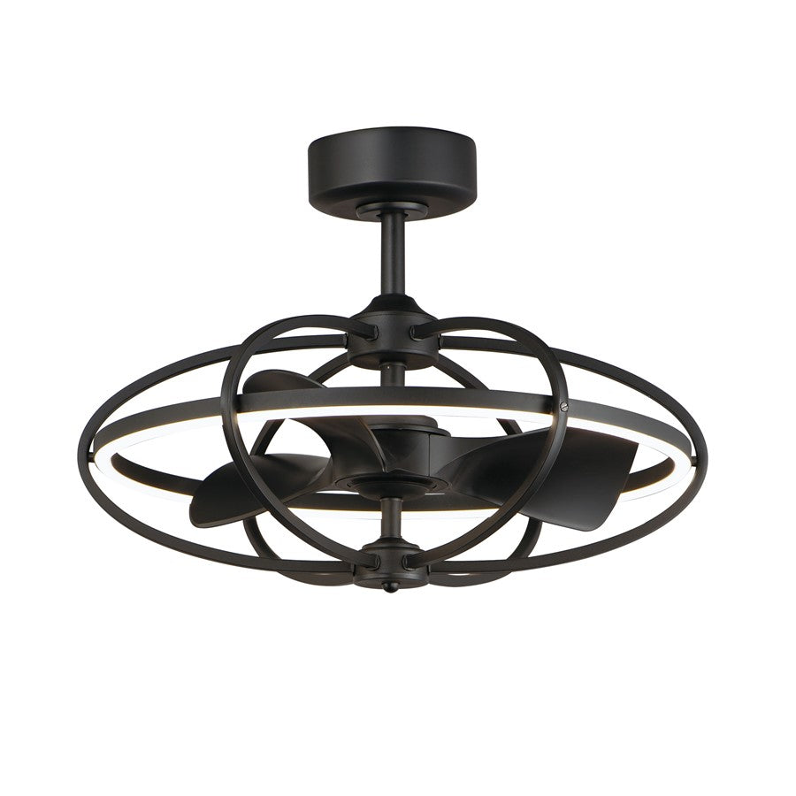 Maxim Lighting Corona Fan 1 Light Fandelight, Black - 61001BK