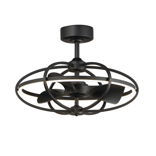 Maxim Lighting Corona Fan 1 Light Fandelight, Black - 61001BK
