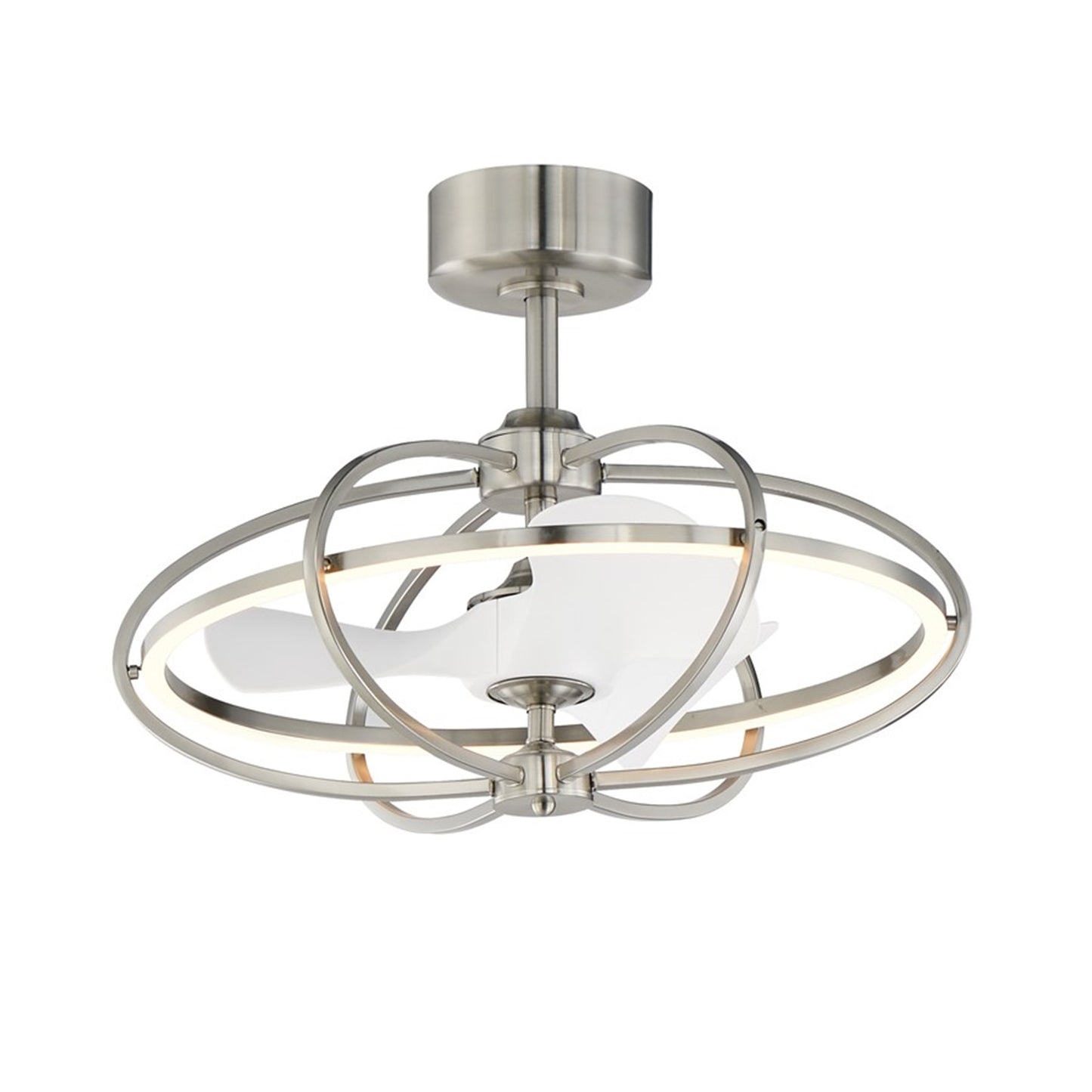 Maxim Lighting Corona Fan 1 Light Fandelight, Satin Nickel