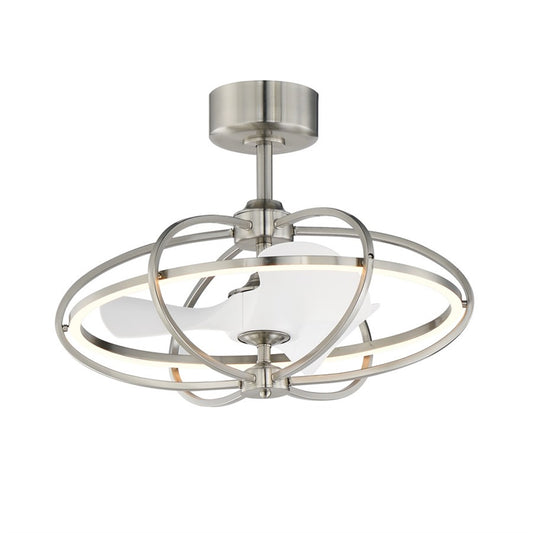 Maxim Lighting Corona Fan 1 Light Fandelight, Satin Nickel