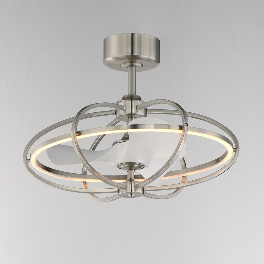 Maxim Lighting Corona Fan 1 Light Fandelight, Satin Nickel