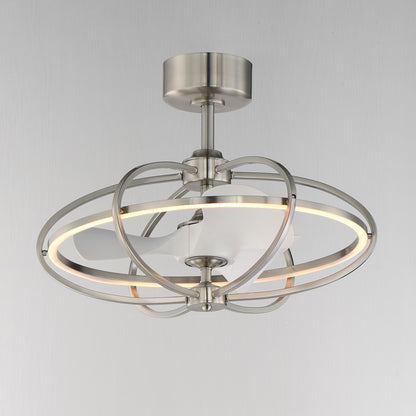 Maxim Lighting Corona Fan 1 Light Fandelight, Satin Nickel