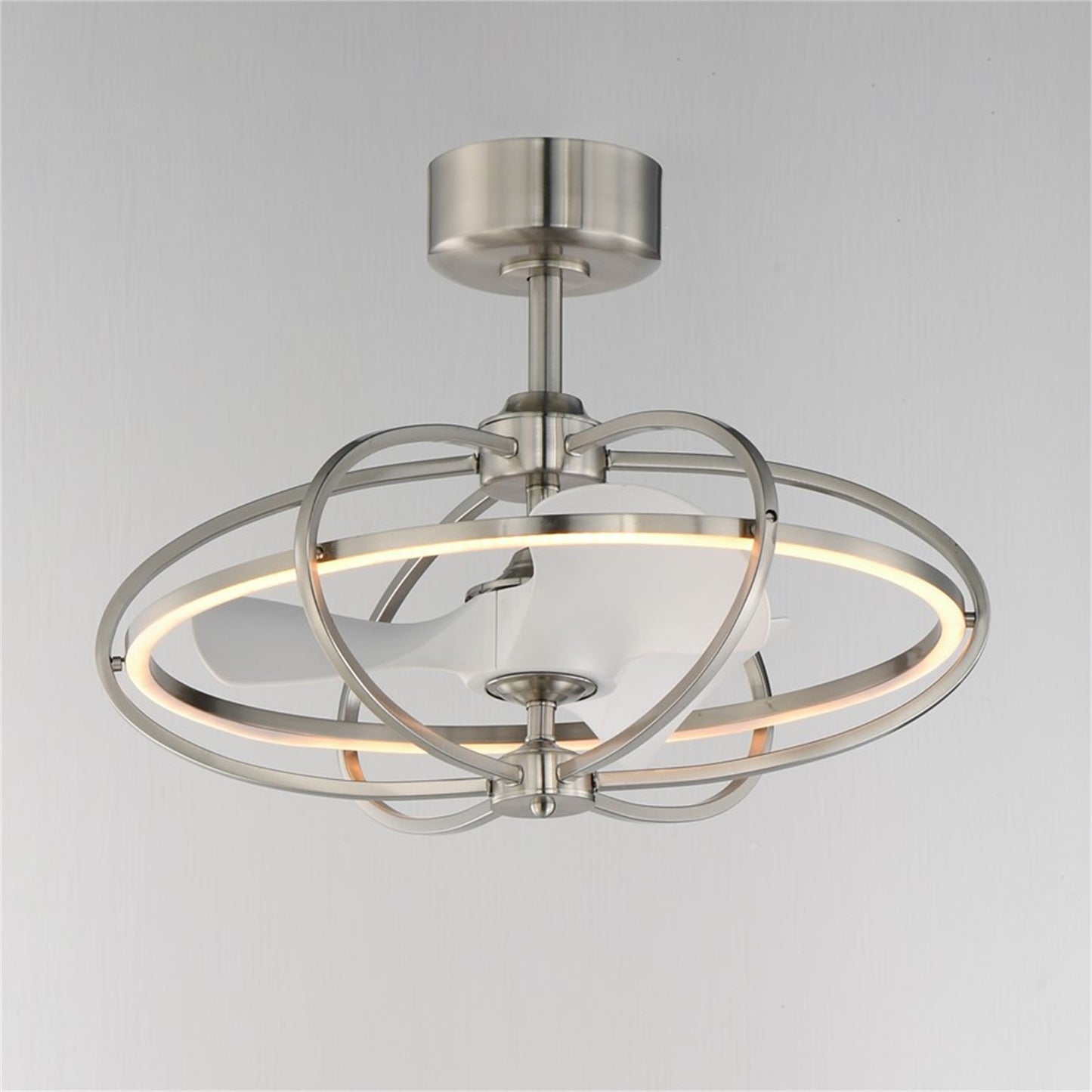 Maxim Lighting Corona Fan 1 Light Fandelight, Satin Nickel