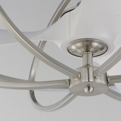 Maxim Lighting Corona Fan 1 Light Fandelight, Satin Nickel