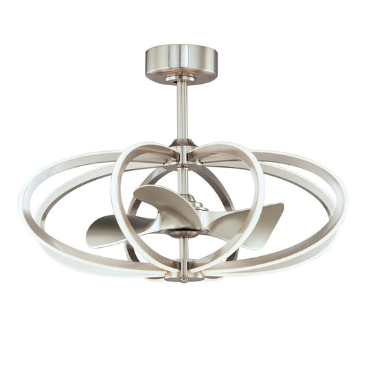8-Light WiFi-enabled LED Fandelight, Nickel
