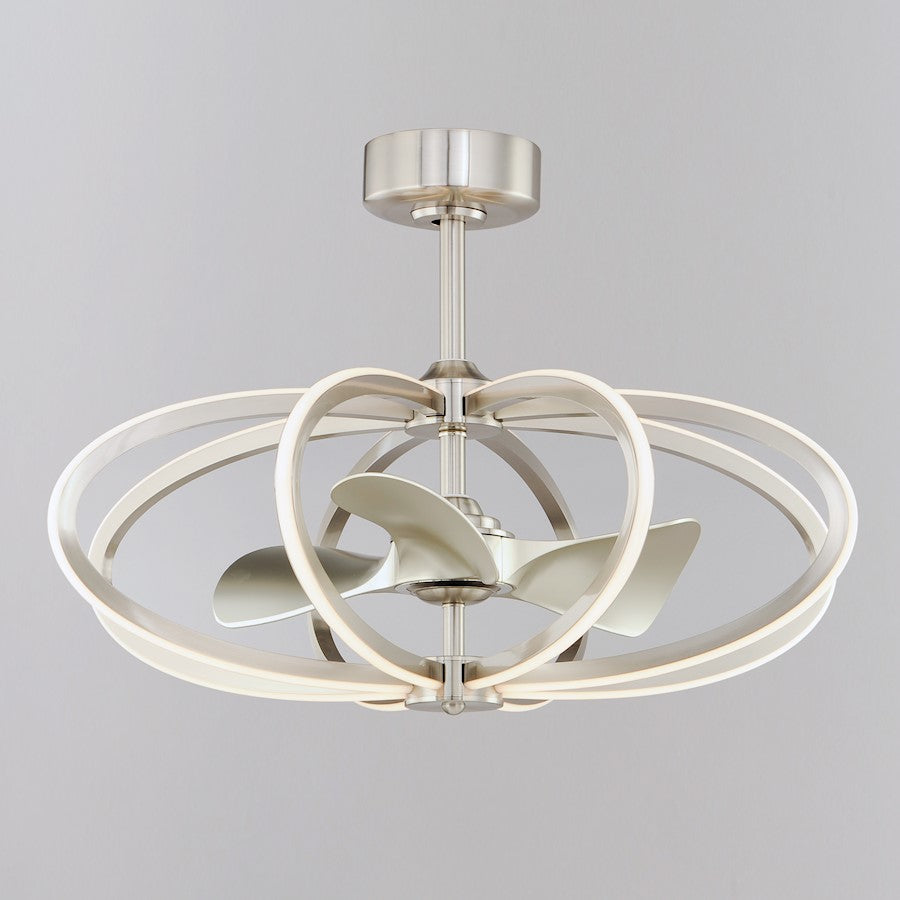 8-Light WiFi-enabled LED Fandelight, Nickel