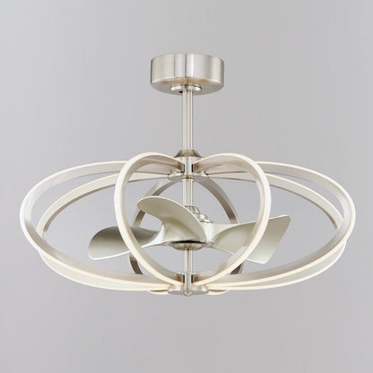 8-Light WiFi-enabled LED Fandelight, Nickel