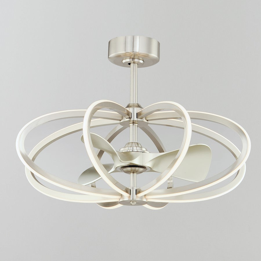8-Light WiFi-enabled LED Fandelight, Nickel