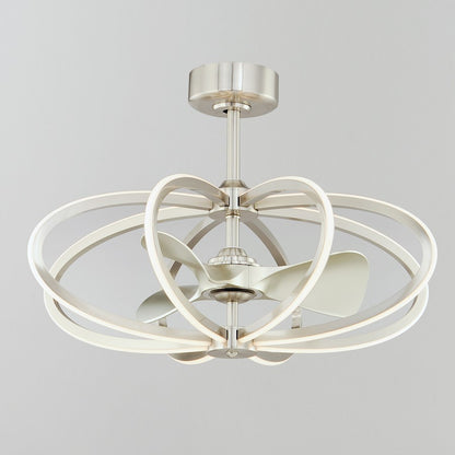 8-Light WiFi-enabled LED Fandelight, Nickel