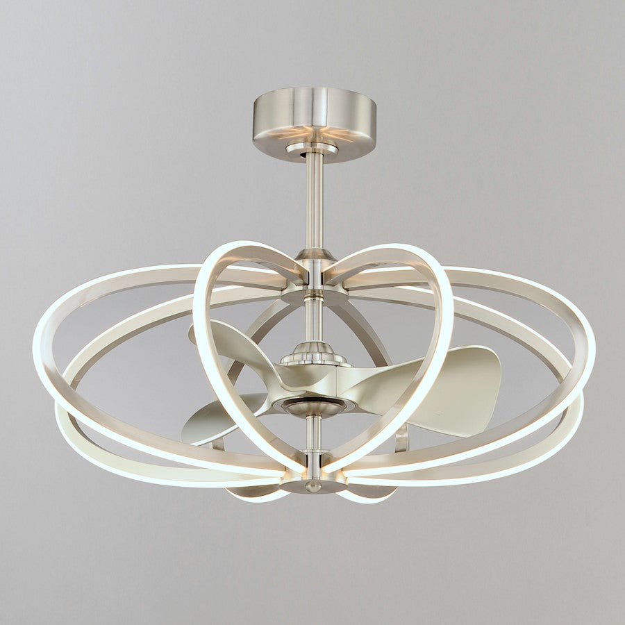 8-Light WiFi-enabled LED Fandelight, Nickel