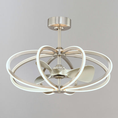 8-Light WiFi-enabled LED Fandelight, Nickel