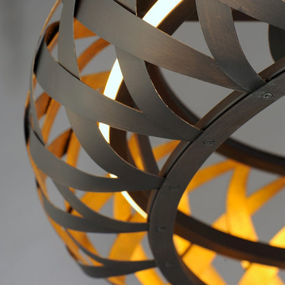 Weave WiFi LED Fandelight, Bronze Gilt