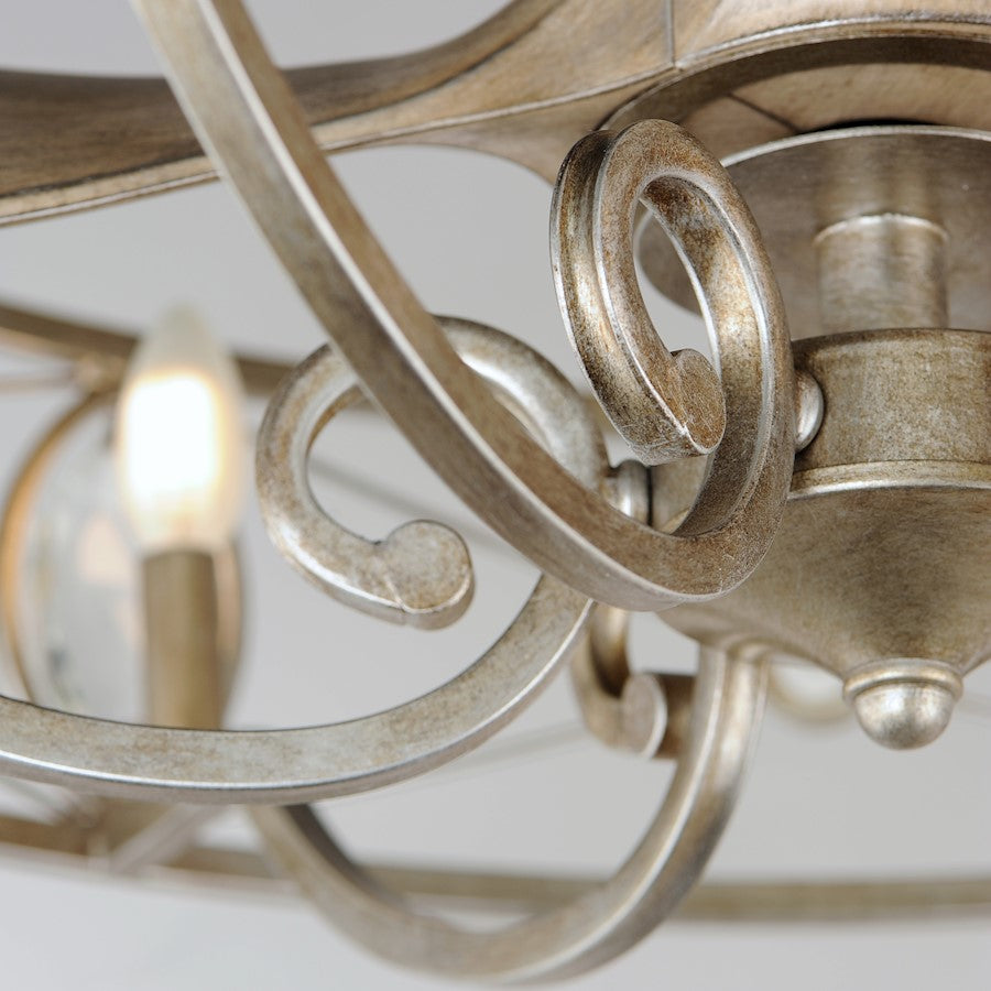 6 Light WiFi-enabled LED Fandelight, Silver