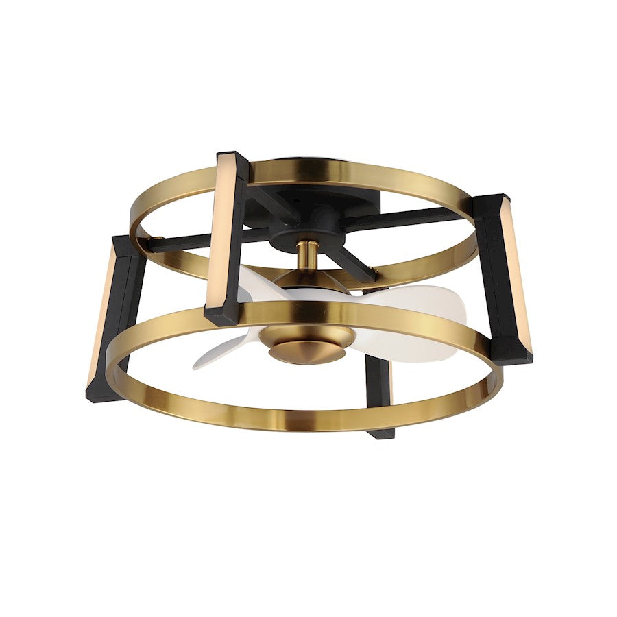 Maxim Lighting Darling 4Lt 24" Wifi LED Fandelight, Black/Brass/White