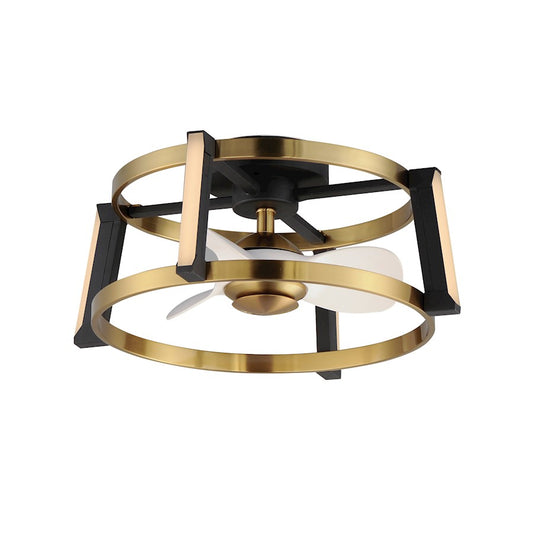 Maxim Lighting Darling 4Lt 24" Wifi LED Fandelight, Black/Brass/White