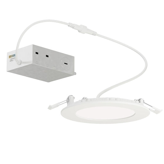 Maxim Lighting Slim 1 Light 5" Flush Mount/5CCT, White/White