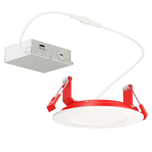 Maxim Lighting Slim Fire 1 Light 5" Flush Mount/5CCT, White/White