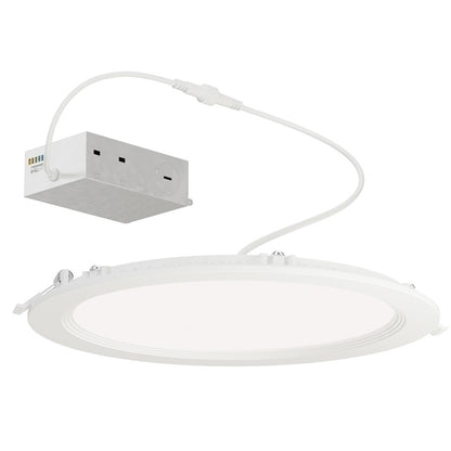 Maxim Lighting Slim Baffle 1 Light 9" Flush Mount/5CCT, White/White